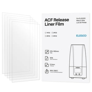 Impresora Acf Release Liner Film Elegoo Mars 4 Ultra 3D, 5 Unidades
