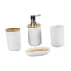 thumbnail image 2 of 4 Unidades Accesorios De Baño Decorativo Jabones Plato Para Encimera Hotel Home Blanco, 2 of 5