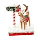 thumbnail image 1 of Figura Decorativa De Alce De Resina Navideña En Miniatura Con Señal De Tráfico De Nieve, 1 of 3