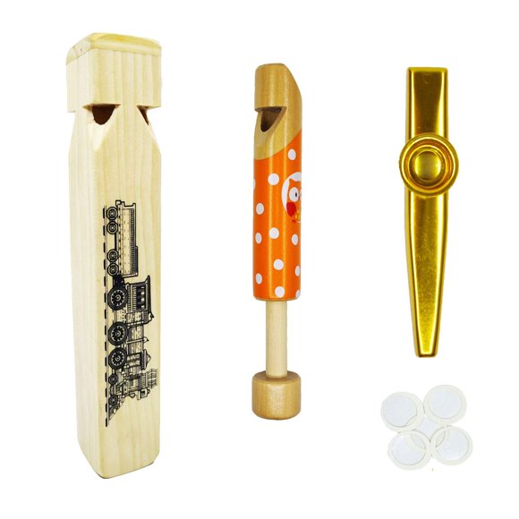 Silbato de Tren Fartime de Madera 20 cm + Kazoo + Diafragmas