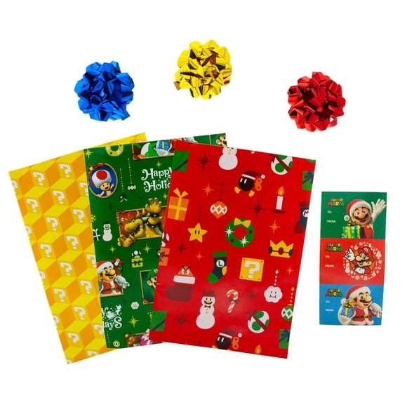 Kit de papel de regalo HALO Branded Solutions Super Mario Bros