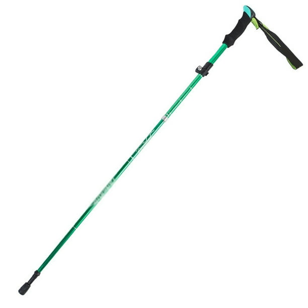 Bastón de montañismo de aleación de aluminio, plegable, ultraligero, corto, telescópico, para exteriores, de mano, largo, para senderismo, bastón para caminar.