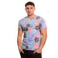 Likeshop - Polera Hombre Algodón Manga Corta Cuello Polo Diseño Hojas 6230