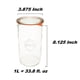 thumbnail image 2 of Frascos para conservas WECK de vidrio transparente ecológicos de 1,5 L, juego de 2, 2 of 9
