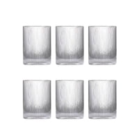Click Ventas - Set 6 Vasos Vidrio Rallas 326Ml