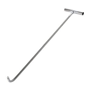 Bothyi - Herramienta De Gancho De Alcantarilla Para Trampolín, Tapa De Alcantarilla Abierta De Acero, Gancho Único Resistente, 68Cm, Afilado