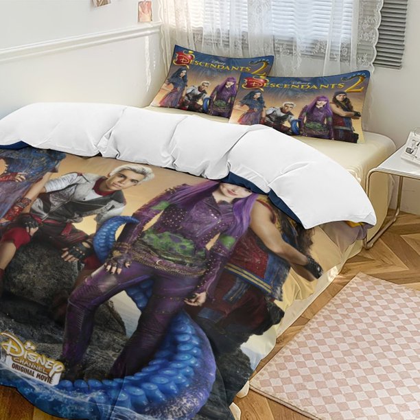 Descendants 3-Piece Bedding Set Soft Warm And Comfortable Soft Bed Set for Bedroom