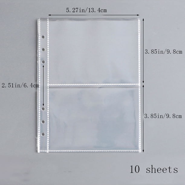 10Pcs A5 Waterproof Binder Pockets - Perfect for Home, School, and Office Document Filing!
