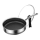 thumbnail image 5 of Sartén de acero inoxidable con tapa, wok para cocinar, sartén de inducción, fácil de limpiar, resistente sartén de panal, antiadherente para cocina de gas 30 centimetros, 5 of 5