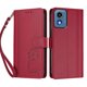 thumbnail image 3 of Funda Cartera Trébol para Motorola Moto G 2024 5G con Ranuras Tarjetas y Carga Inalámbrica Rojo, 3 of 6
