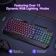 thumbnail image 4 of Teclado para juegos TECKNET Wired RGB 108 teclas de membrana, 4 of 7