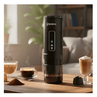 Genérico - Cafetera Portátil 3 En 1 Café Molido Y Cápsulas 140W Negro