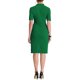 thumbnail image 3 of INSPIRE CHIC Vestido de Tubo para Mujer con Cuello en V, Mangas Cortas, Vestido Midi Ajustado para el Trabajo, Verde Talla S, 3 of 5
