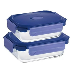 Pack 2 Contenedores Vidrio Hermético Rectangular 650Ml Luminarc