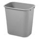 thumbnail image 3 of Papelera Rubbermaid Commercial de 28 litros y 7 galones, resina gris, 3 of 4