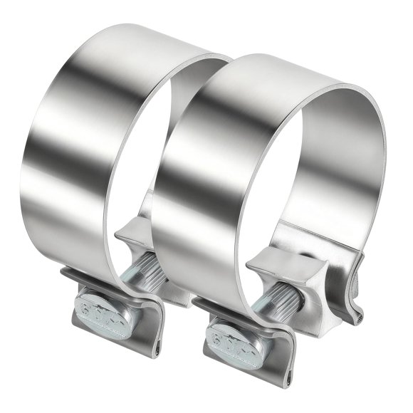 Abrazadera de escape HUTUDAN 3" de acero inoxidable (paquete de 2)