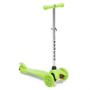 Kanggu - Scooter Monopatín Plegable Luz Led Niño S1 – Verde