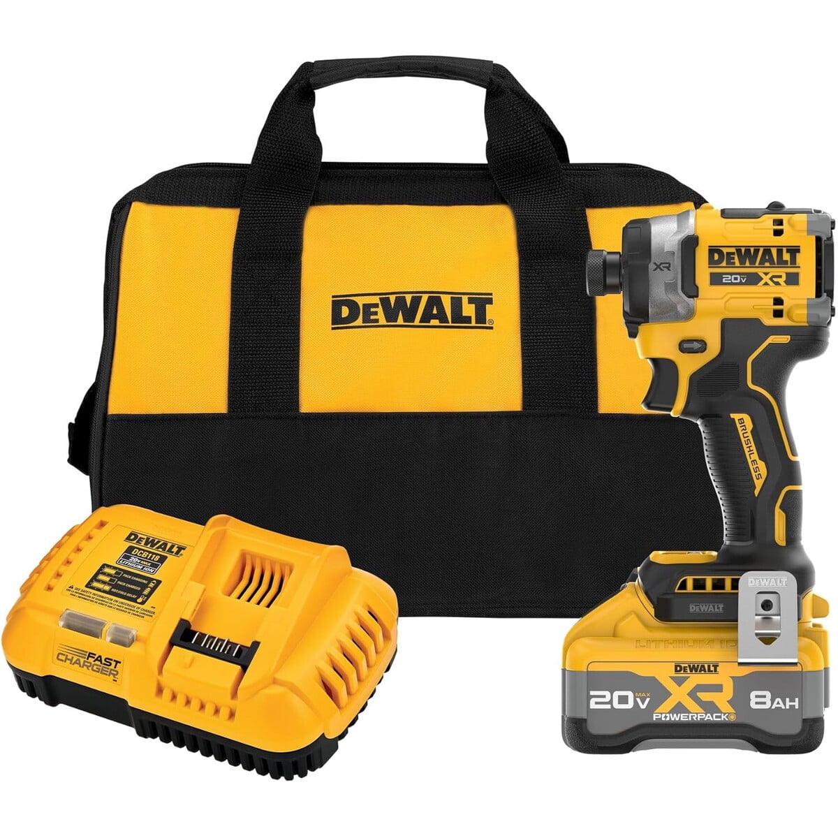 Atornillador Impacto Dewalt 20v Xr 14 8ah 2500inlb