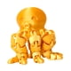 thumbnail image 2 of Animales De Pulpo Impresos En 3D, Decoración De Juguetes, Impresión 3D Para Regalos De Cumpleaños, Amarillo, 2 of 3
