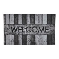 Fliperex - Alfombra Limpiapies Felpudo Alfombra De Entrada Welcome Gris