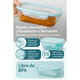 thumbnail image 2 of Contenedor hermético vidrio rectangular 420 ml, transparente, 2 of 3