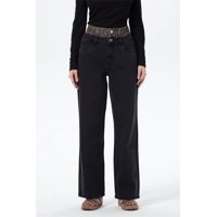 Fashionspark - Jeans Mujer Cintura Calce Recto Negro