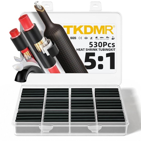 Kit de Tubo Termorretráctil TKDMR 530 piezas 5:1 con adhesivo