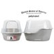thumbnail image 2 of Caja de arena para gatos Petphabet Jumbo con capucha, extra grande, gris, 2 of 7