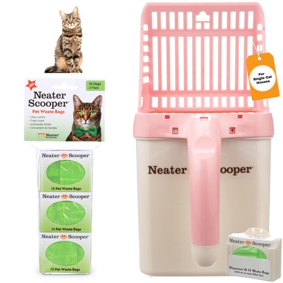 Cuchara para arena de gato Neater Pet Brands con 60 bolsas de recarga