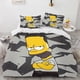 thumbnail image 3 of Juego de ropa de cama de anime Los Simpson Funda nórdica 100% poliéster Apto para niños y adultos Juego de 3 piezas Funda nórdica, 3 of 3