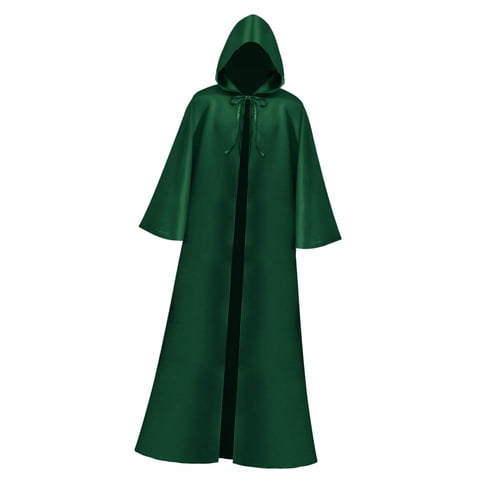 Magideal - Capa Con Capucha De Halloween, Gótica De Mago De Longitud Completa, Capucha Larga Con Capucha, Capa De Cosplay Para Actuación En Club