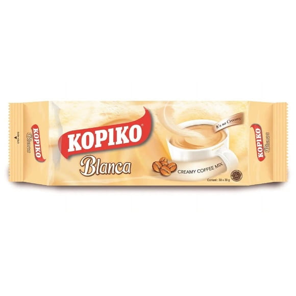 Mezcla de café instantáneo Kopiko Blanca 3 en 1, 30 sobres, 900 g