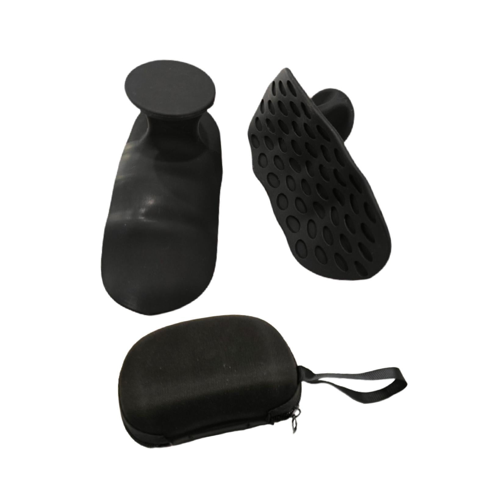 Magideal - Ejercitador De Dedos Ergonómico Antideslizante Para Gimnasio, Fortalecedor De Agarre De Mano Sin Dedos, Protección De Palma Para Gimnasia Y Entrenamie Negro