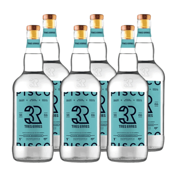 Pisco Tres Erres Transparente 1lt x6