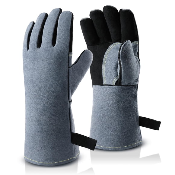 Guantes de soldadura OZERO para hombre de piel de vacuno resistentes al calor