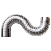 Magideal - Extensión Chimenea Estufa De Leña Diámetro Del Tubo 6 Cm Chimenea Gas Calentador De Agua Piezas Del Tubo De Escape Tubo De Extensión De Humo Portátil Exterior 100X50Cm