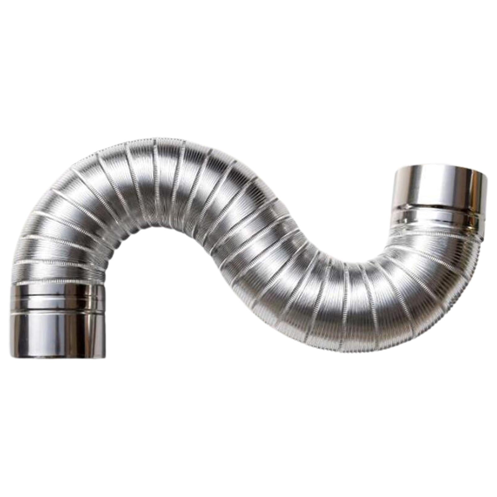 Magideal - Extensión Chimenea Estufa De Leña Diámetro Del Tubo 6 Cm Chimenea Gas Calentador De Agua Piezas Del Tubo De Escape Tubo De Extensión De Humo Portátil Exterior 100x50cm