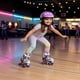 thumbnail image 1 of Patin 4 Ruedas Con Luces Y Kit Talla M 35 38 Morado, 1 of 4