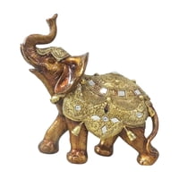 Magideal - Elephant Statue Escultura De Animales De Arte De Adornos De Resina Coleccionable Decoración De Escritorio Para El Gabinete De Estante De Oficina Grande