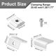 thumbnail image 2 of Uxcell Abrazadera Final Solar Ajustable Soporte de Montaje para Panel Solar Abrazaderas de Montaje en Techo Sistema de Instalación de Accesorios de Aluminio Plateado 35-45mm Paquete de 10, 2 of 5