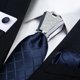 thumbnail image 4 of Corbata Seda Hombres + Nudo + Colleras + Paño. Dif Modelos azul oscuro Talla Única, 4 of 6
