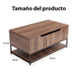 thumbnail image 2 of Mesa De Centro Estilo Industrial Madera Y Acero 90x48x45 Cm, 2 of 3