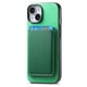 thumbnail image 3 of Funda de Cuero Magnética con Tarjetero para iPhone 15 Cubierta Delgada Verde, 3 of 5