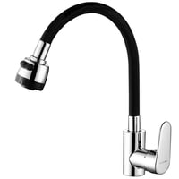 Domsa - Monomando Para Lavaplatos Flexible Negro