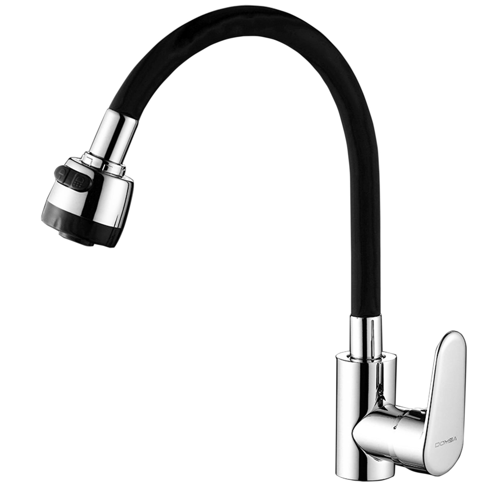 Domsa - Monomando Para Lavaplatos Flexible Negro