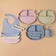 thumbnail image 4 of Mother And Baby Supplies, Toddler Plates, Silicone Infant And Toddler Eating Set, Cat Design 3/4/5pcs Set, Baby Silicone Cutlery, Toddler Eating Cutlery, Dividers Under Plates With Suction Cups To Pr, 4 of 4