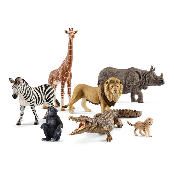 Set de figuras de animales Schleich Wild Life Safari, 7 piezas, 3+