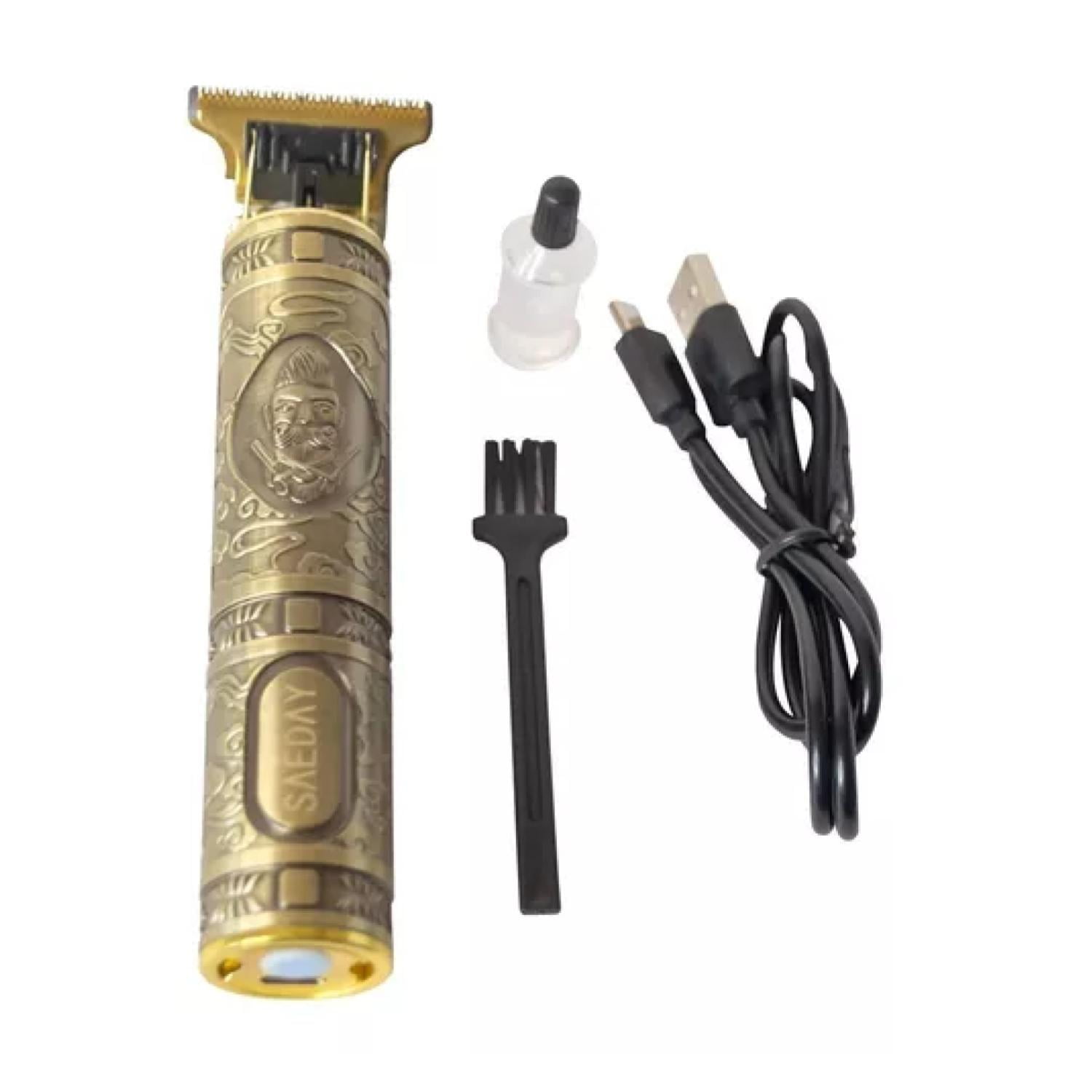 Total E-commerce - Maquina Perfiladora De Barba Y Cabello Recargable Usb Dorada