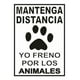 thumbnail image 2 of Sticker Mantenga Distancia Si Se Cruza Animal Freno Auto, 2 of 3