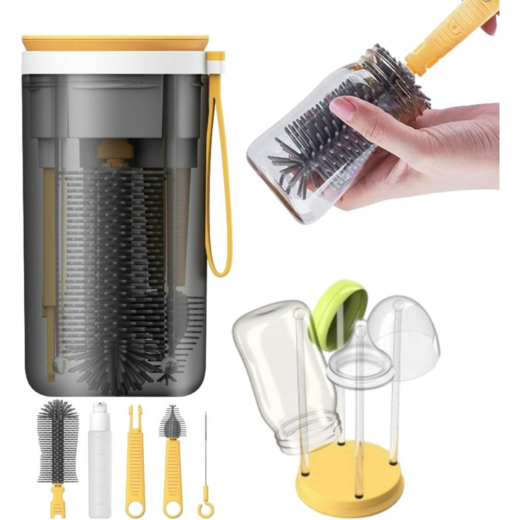 Genérico - Kit Cepillos Limpieza Mamadera Portátiles 6 Piezas Bebés Lau